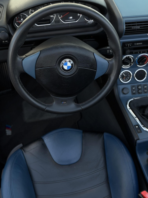 1998 BMW M Roadster in Estoril Blue Metallic over Estoril Blue & Black Nappa