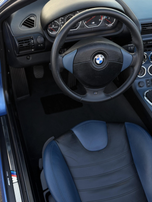 1998 BMW M Roadster in Estoril Blue Metallic over Estoril Blue & Black Nappa