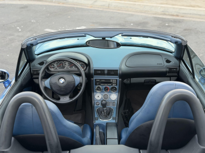 1998 BMW M Roadster in Estoril Blue Metallic over Estoril Blue & Black Nappa