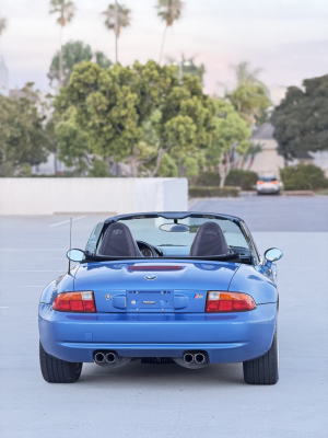 1998 BMW M Roadster in Estoril Blue Metallic over Estoril Blue & Black Nappa