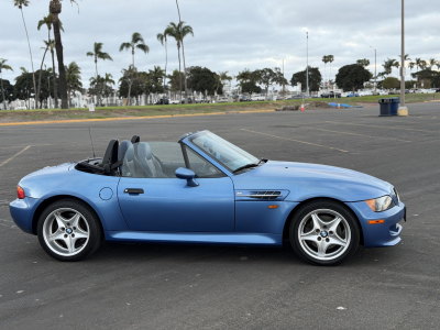 1998 BMW M Roadster in Estoril Blue Metallic over Estoril Blue & Black Nappa