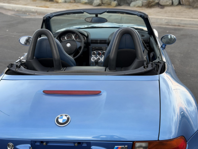 1998 BMW M Roadster in Estoril Blue Metallic over Estoril Blue & Black Nappa