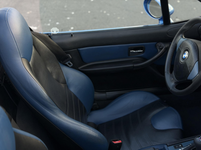 1998 BMW M Roadster in Estoril Blue Metallic over Estoril Blue & Black Nappa