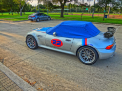 1998 BMW M Roadster in Arctic Silver Metallic over Imola Red & Black Nappa