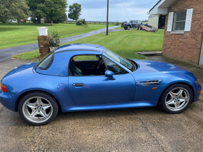1998 BMW M Roadster in Estoril Blue Metallic over Estoril Blue & Black Nappa