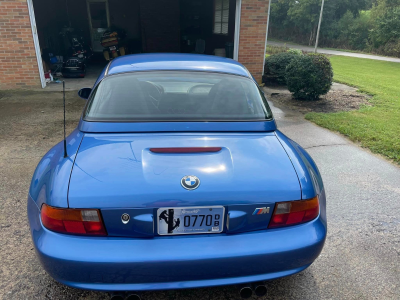 1998 BMW M Roadster in Estoril Blue Metallic over Estoril Blue & Black Nappa