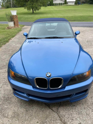 1998 BMW M Roadster in Estoril Blue Metallic over Estoril Blue & Black Nappa