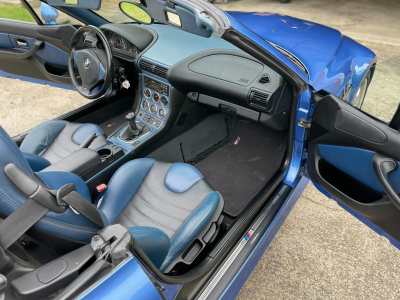 1998 BMW M Roadster in Estoril Blue Metallic over Estoril Blue & Black Nappa