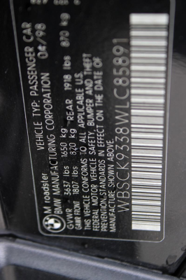 1998 BMW M Roadster in Cosmos Black Metallic over Dark Gray & Black Nappa