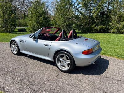 1998 BMW M Roadster in Arctic Silver Metallic over Imola Red & Black Nappa