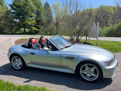 1998 BMW M Roadster in Arctic Silver Metallic over Imola Red & Black Nappa