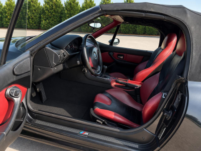 1998 BMW M Roadster in Cosmos Black Metallic over Imola Red & Black Nappa
