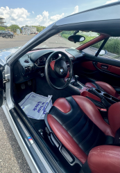 1998 BMW M Roadster in Arctic Silver Metallic over Imola Red & Black Nappa