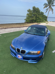 1998 BMW M Roadster in Estoril Blue Metallic over Estoril Blue & Black Nappa