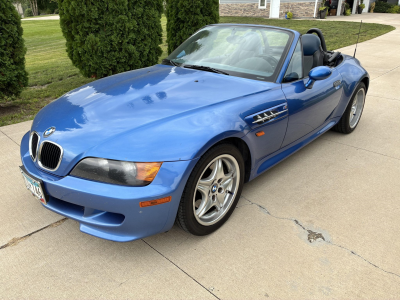 1998 BMW M Roadster in Estoril Blue Metallic over Estoril Blue & Black Nappa