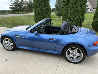 1998 BMW M Roadster in Estoril Blue Metallic over Estoril Blue & Black Nappa