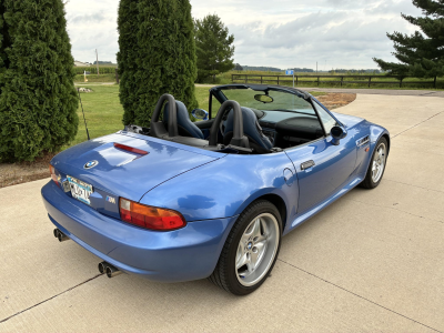 1998 BMW M Roadster in Estoril Blue Metallic over Estoril Blue & Black Nappa