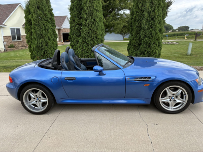 1998 BMW M Roadster in Estoril Blue Metallic over Estoril Blue & Black Nappa