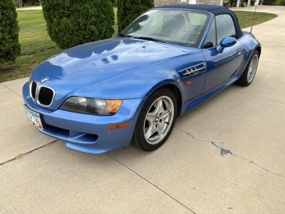 1998 BMW M Roadster in Estoril Blue Metallic over Estoril Blue & Black Nappa