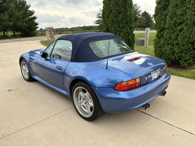 1998 BMW M Roadster in Estoril Blue Metallic over Estoril Blue & Black Nappa