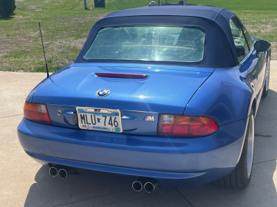 1998 BMW M Roadster in Estoril Blue Metallic over Estoril Blue & Black Nappa