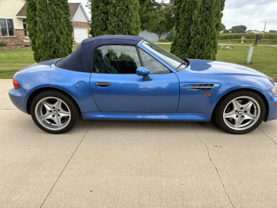 1998 BMW M Roadster in Estoril Blue Metallic over Estoril Blue & Black Nappa