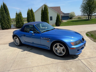 1998 BMW M Roadster in Estoril Blue Metallic over Estoril Blue & Black Nappa
