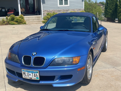 1998 BMW M Roadster in Estoril Blue Metallic over Estoril Blue & Black Nappa