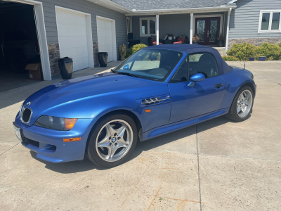 1998 BMW M Roadster in Estoril Blue Metallic over Estoril Blue & Black Nappa