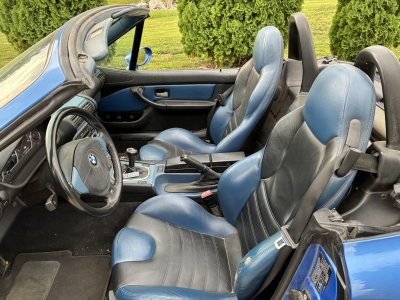 1998 BMW M Roadster in Estoril Blue Metallic over Estoril Blue & Black Nappa