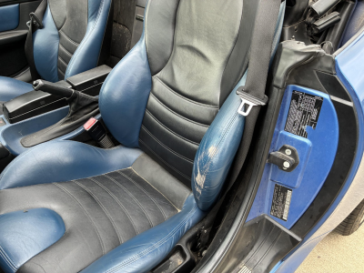 1998 BMW M Roadster in Estoril Blue Metallic over Estoril Blue & Black Nappa