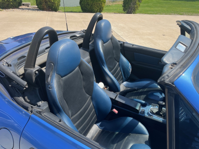 1998 BMW M Roadster in Estoril Blue Metallic over Estoril Blue & Black Nappa