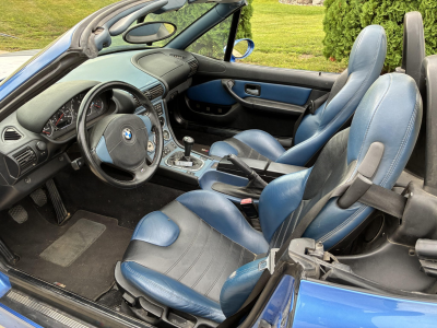 1998 BMW M Roadster in Estoril Blue Metallic over Estoril Blue & Black Nappa