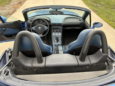 1998 BMW M Roadster in Estoril Blue Metallic over Estoril Blue & Black Nappa