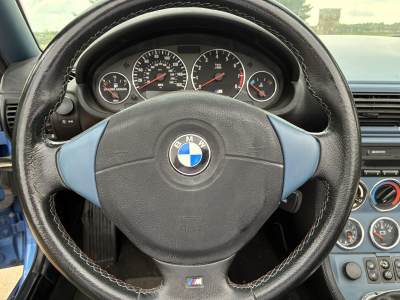 1998 BMW M Roadster in Estoril Blue Metallic over Estoril Blue & Black Nappa