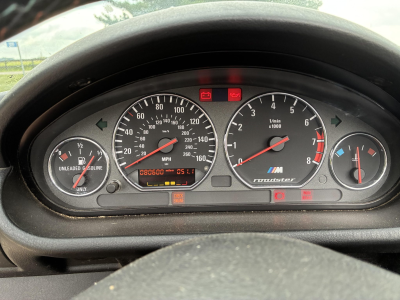 1998 BMW M Roadster in Estoril Blue Metallic over Estoril Blue & Black Nappa