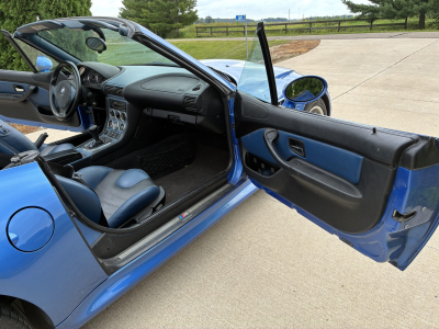 1998 BMW M Roadster in Estoril Blue Metallic over Estoril Blue & Black Nappa