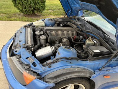 1998 BMW M Roadster in Estoril Blue Metallic over Estoril Blue & Black Nappa