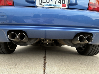 1998 BMW M Roadster in Estoril Blue Metallic over Estoril Blue & Black Nappa