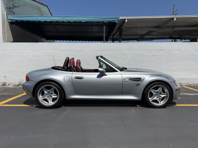 1998 BMW M Roadster in Arctic Silver Metallic over Imola Red & Black Nappa