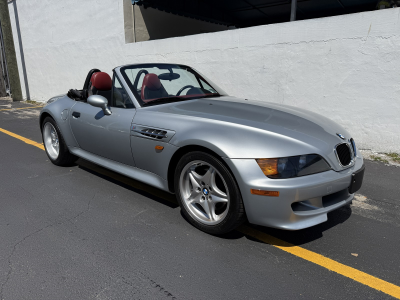1998 BMW M Roadster in Arctic Silver Metallic over Imola Red & Black Nappa