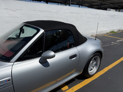 1998 BMW M Roadster in Arctic Silver Metallic over Imola Red & Black Nappa