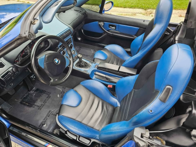 1998 BMW M Roadster in Estoril Blue Metallic over Estoril Blue & Black Nappa