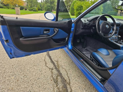 1998 BMW M Roadster in Estoril Blue Metallic over Estoril Blue & Black Nappa