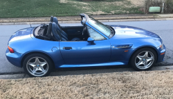 1998 BMW M Roadster in Estoril Blue Metallic over Estoril Blue & Black Nappa