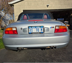 1998 BMW M Roadster in Arctic Silver Metallic over Imola Red & Black Nappa