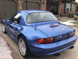 1998 BMW M Roadster in Estoril Blue Metallic over Estoril Blue & Black Nappa