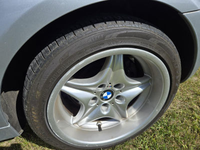 1998 BMW M Roadster in Arctic Silver Metallic over Imola Red & Black Nappa
