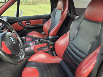1998 BMW M Roadster in Arctic Silver Metallic over Imola Red & Black Nappa