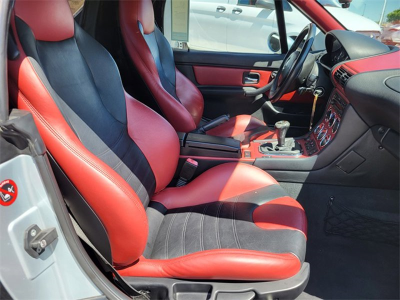 1998 BMW M Roadster in Arctic Silver Metallic over Imola Red & Black Nappa